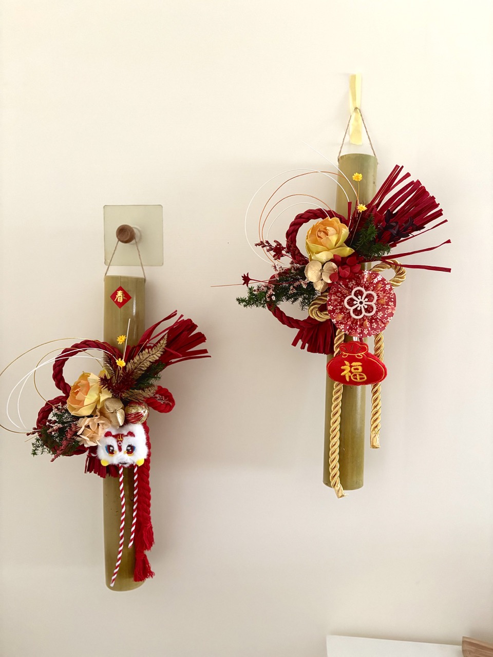 IMG_1847 大 新年迎春竹飾| 納福梅花竹注連繩