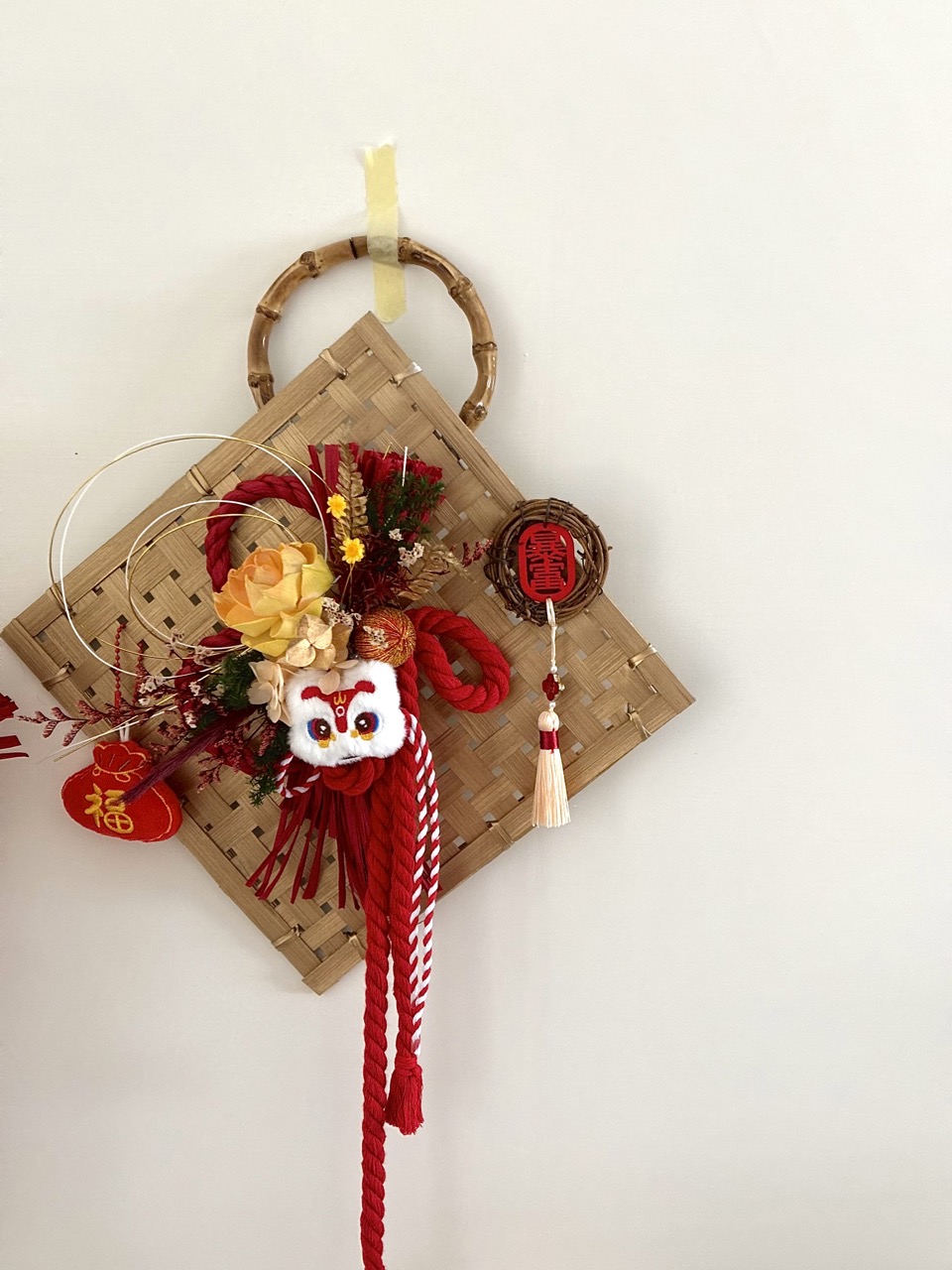 IMG_1839 大 新年迎福米篩| 開運喜獅注連繩春聯